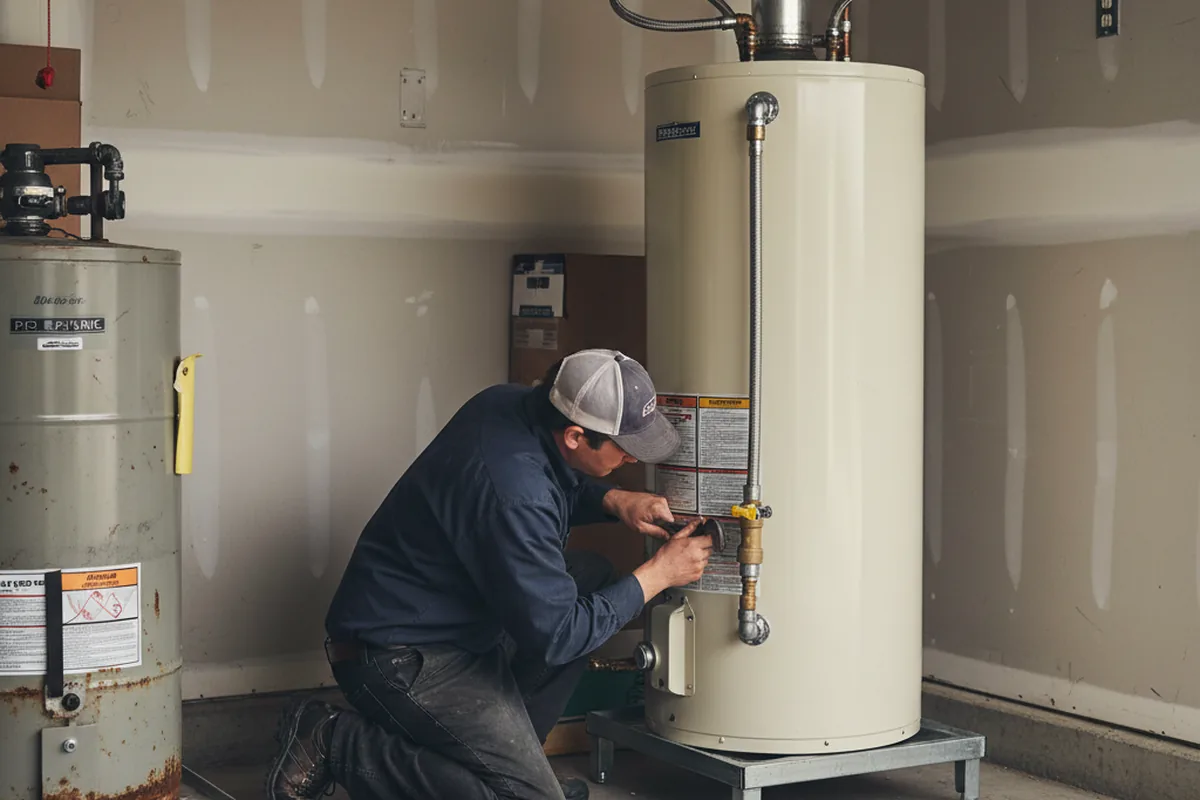 Water heater and shutoff valve replacement in New Hope
